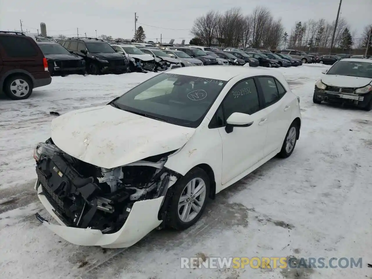 2 Photograph of a damaged car JTNK4RBE6K3056791 TOYOTA COROLLA 2019