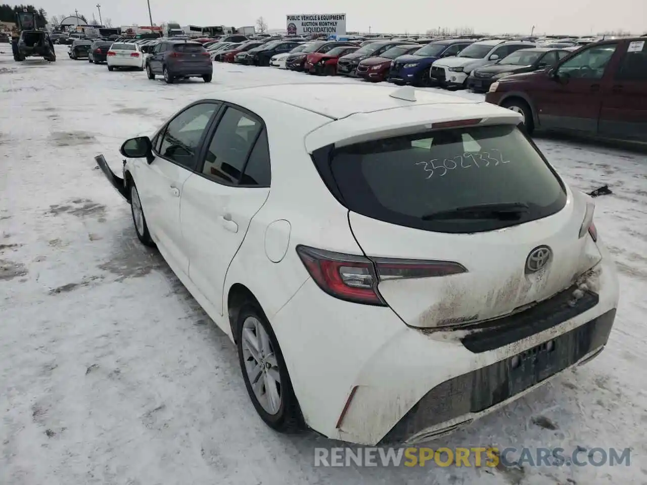 3 Photograph of a damaged car JTNK4RBE6K3056791 TOYOTA COROLLA 2019