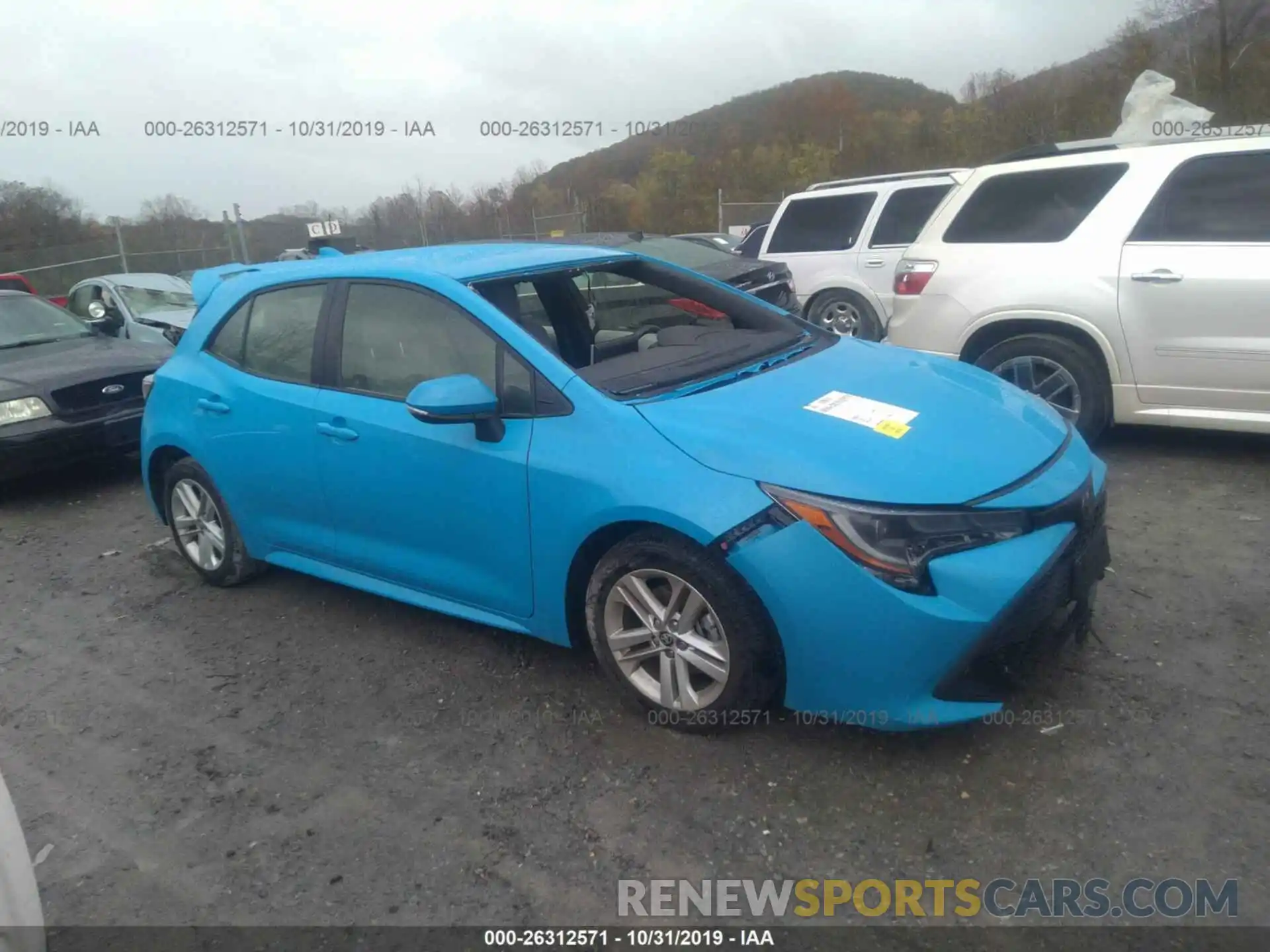 1 Photograph of a damaged car JTNK4RBE6K3058296 TOYOTA COROLLA 2019