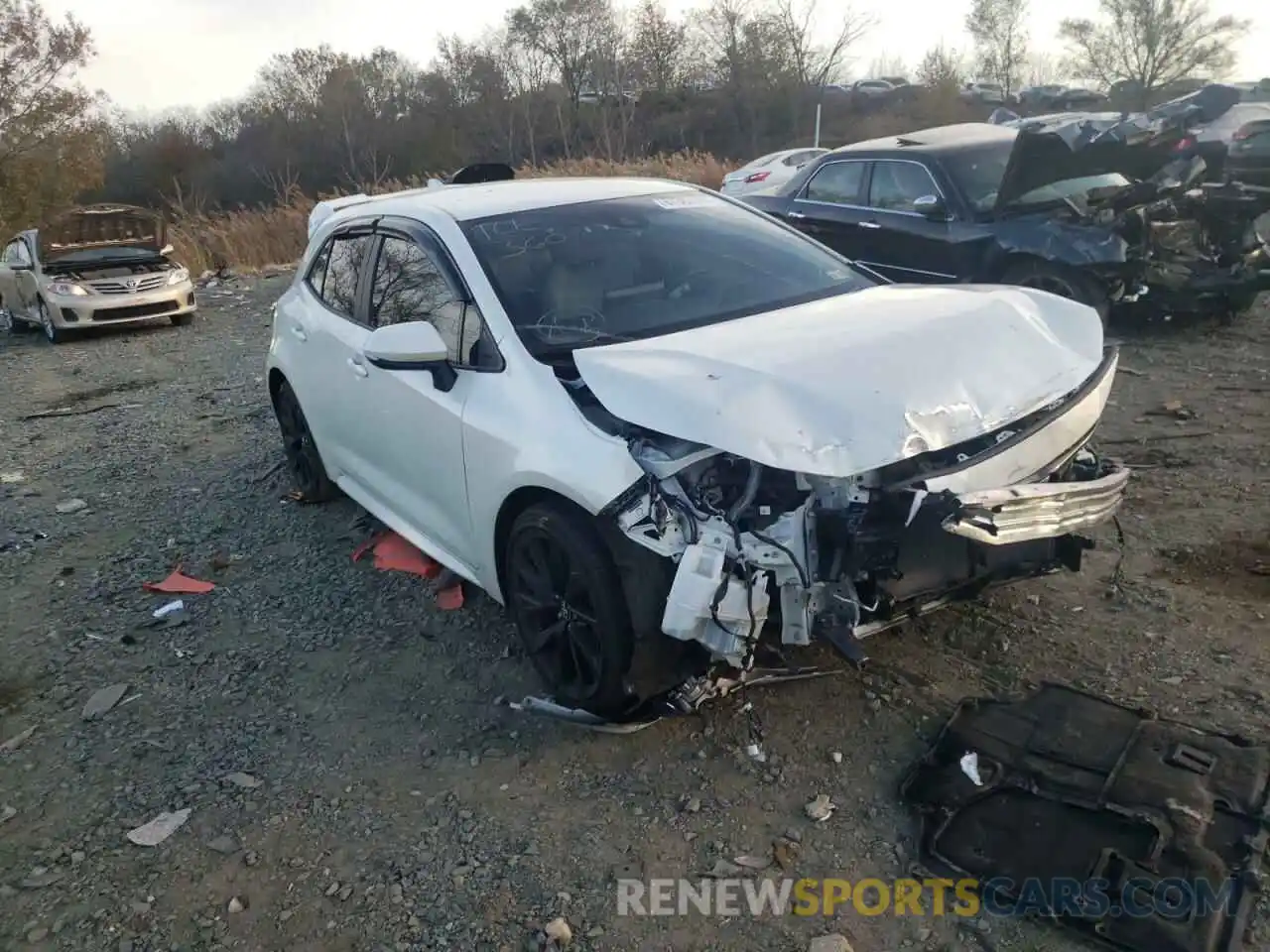 1 Photograph of a damaged car JTNK4RBE6K3059660 TOYOTA COROLLA 2019