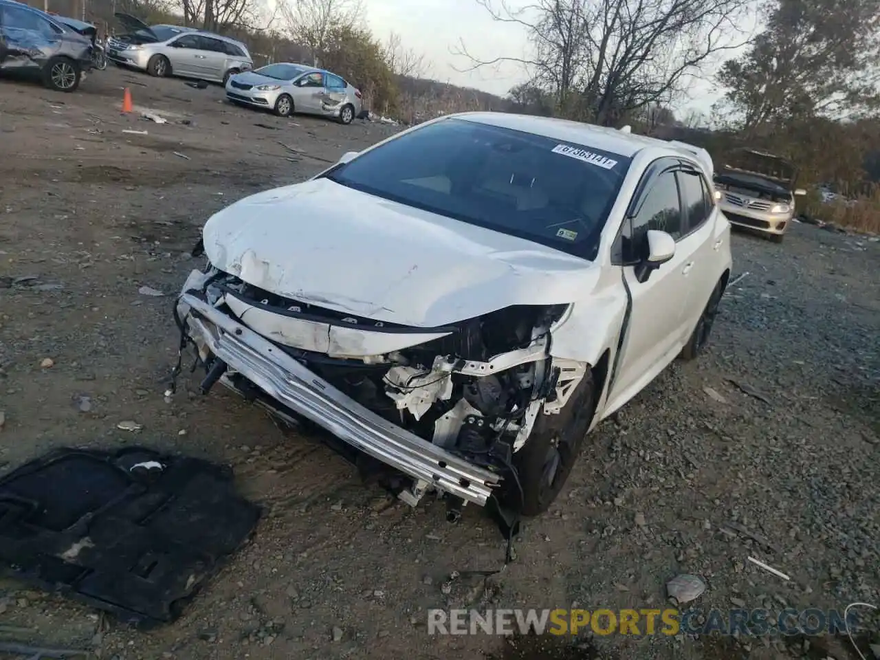 2 Photograph of a damaged car JTNK4RBE6K3059660 TOYOTA COROLLA 2019