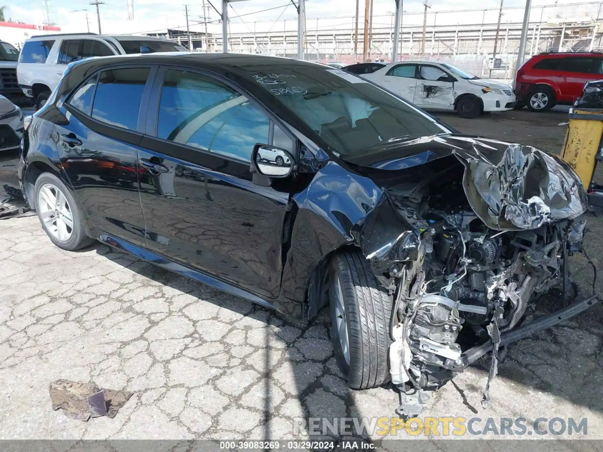 1 Photograph of a damaged car JTNK4RBE6K3067550 TOYOTA COROLLA 2019