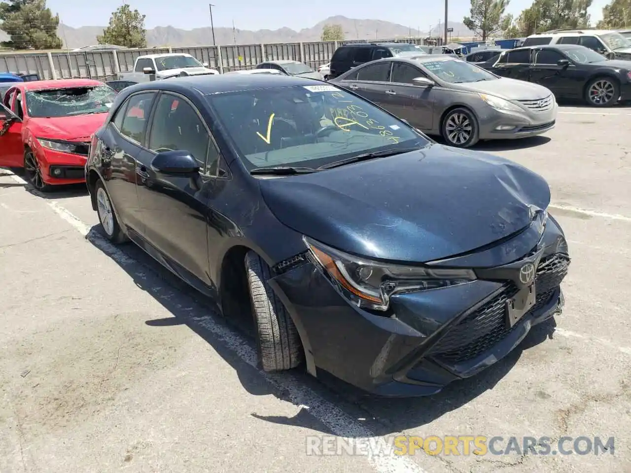 1 Photograph of a damaged car JTNK4RBE6K3067953 TOYOTA COROLLA 2019