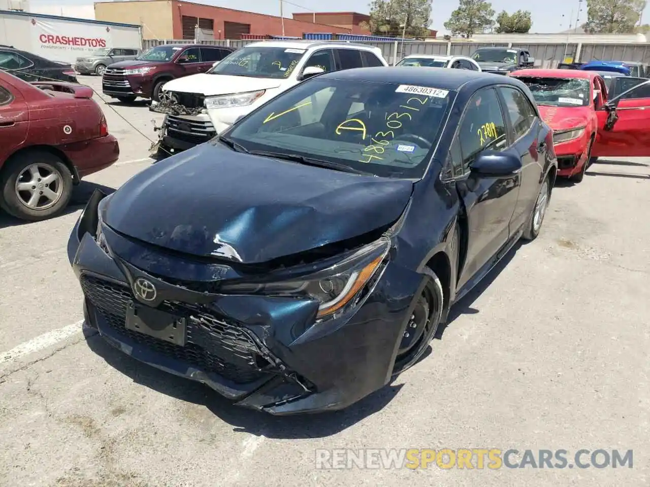 2 Photograph of a damaged car JTNK4RBE6K3067953 TOYOTA COROLLA 2019