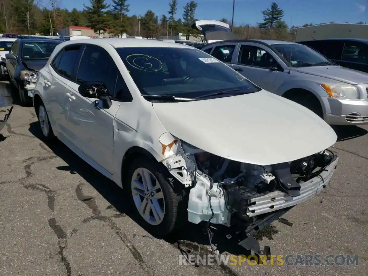 1 Photograph of a damaged car JTNK4RBE6K3068844 TOYOTA COROLLA 2019