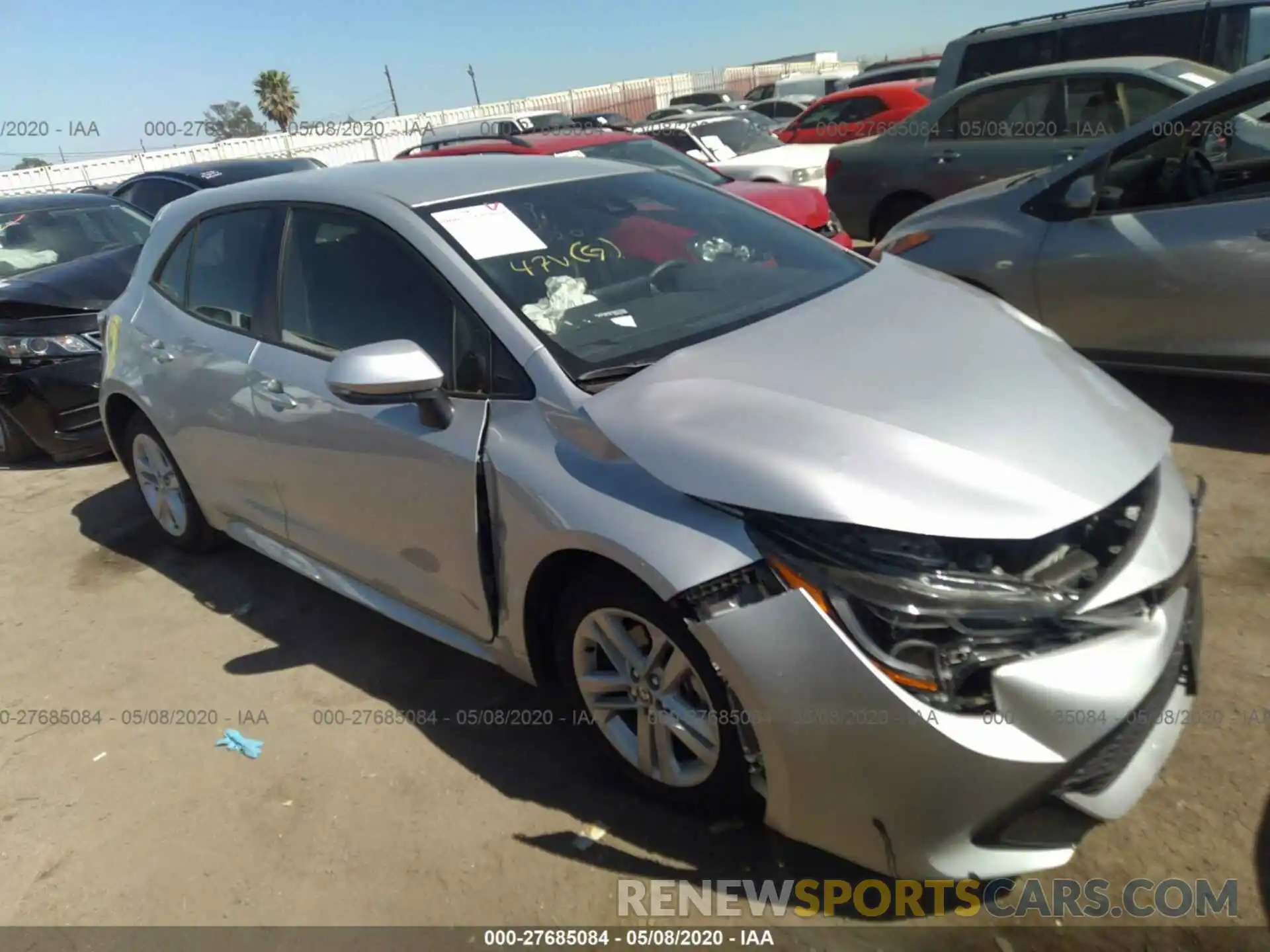 1 Photograph of a damaged car JTNK4RBE6K3068875 TOYOTA COROLLA 2019