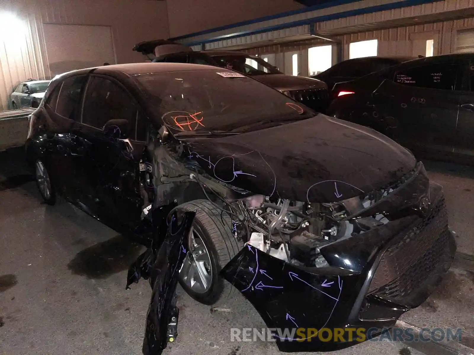 1 Photograph of a damaged car JTNK4RBE6K3069735 TOYOTA COROLLA 2019