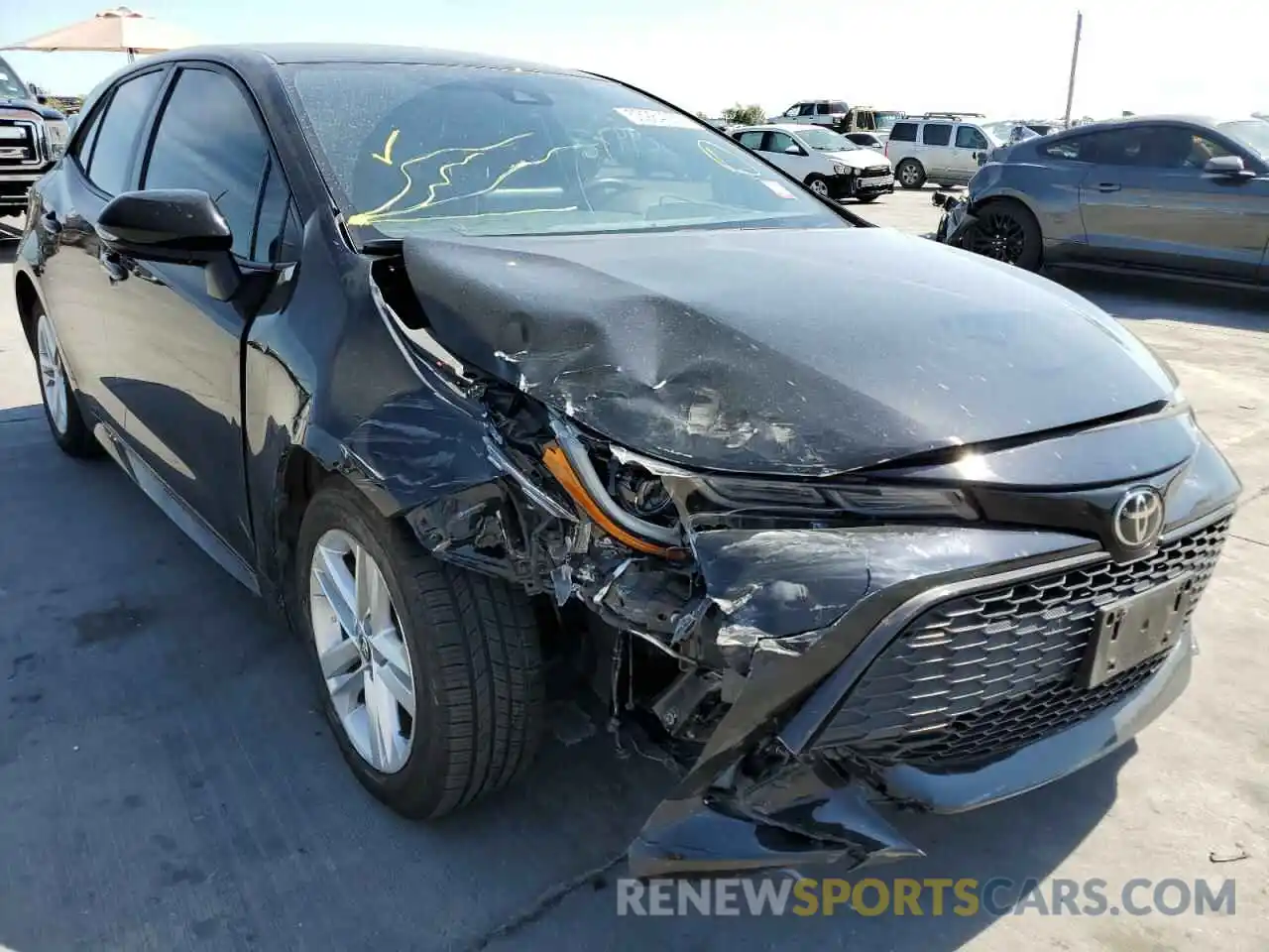 1 Photograph of a damaged car JTNK4RBE6K3070917 TOYOTA COROLLA 2019