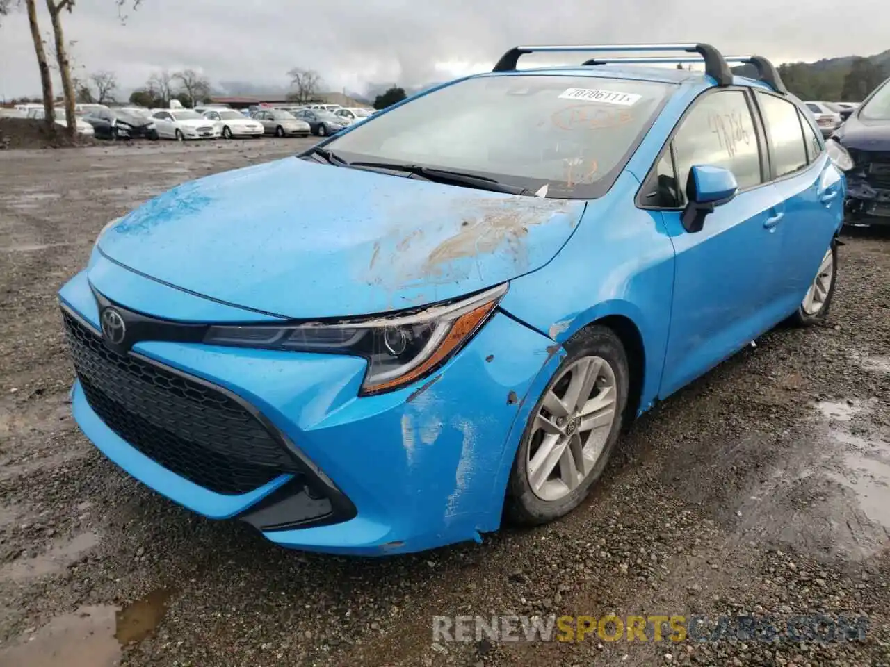 2 Photograph of a damaged car JTNK4RBE6K3071923 TOYOTA COROLLA 2019