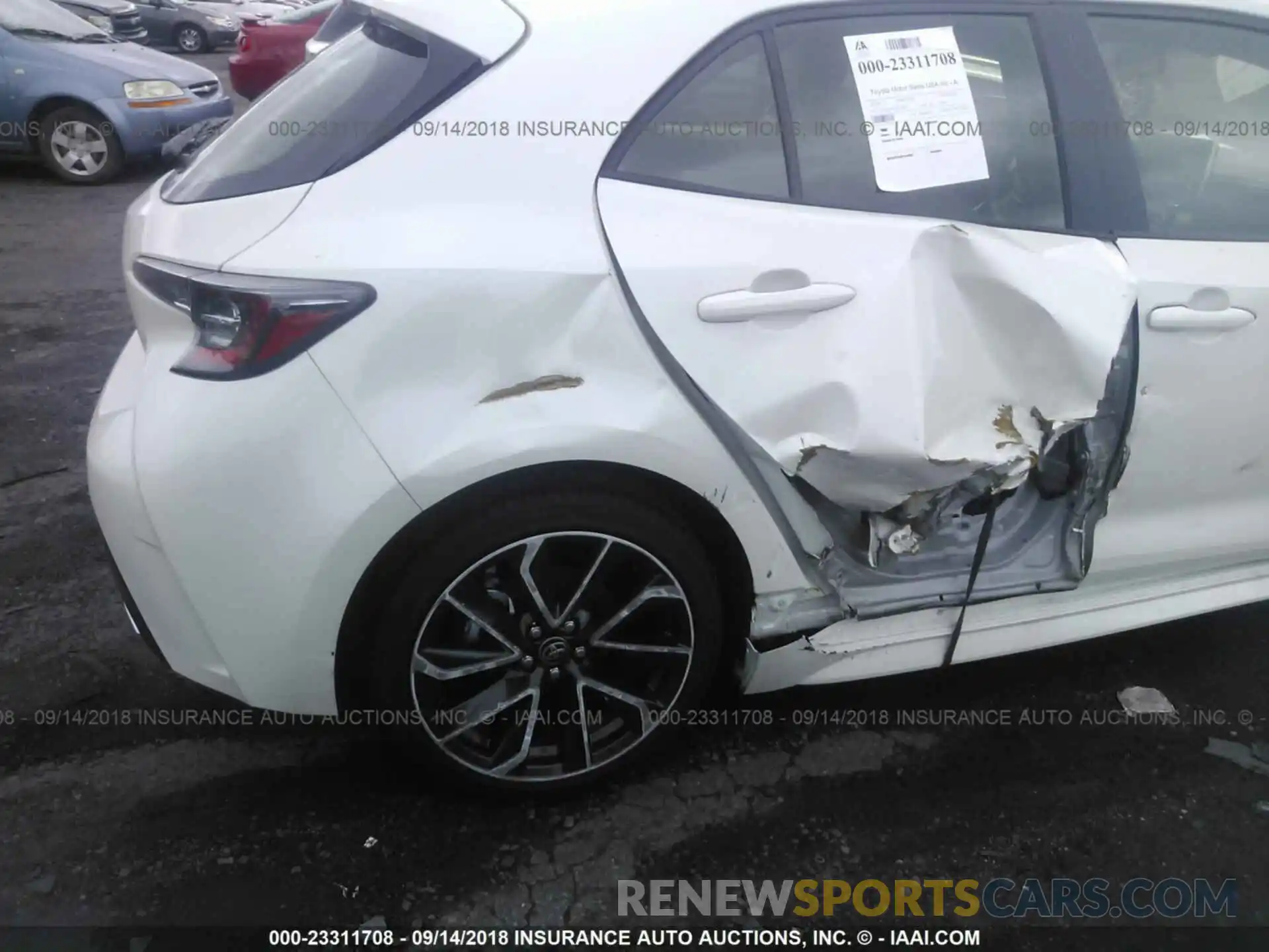 6 Photograph of a damaged car JTNK4RBE7K3000276 Toyota Corolla 2019