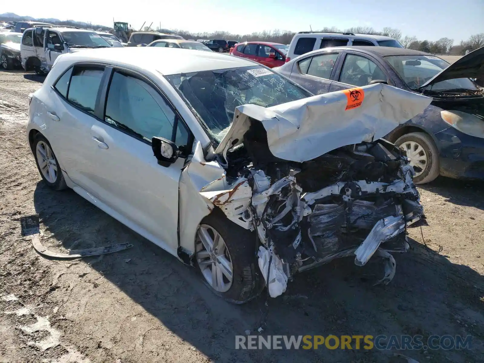 1 Photograph of a damaged car JTNK4RBE7K3000598 TOYOTA COROLLA 2019