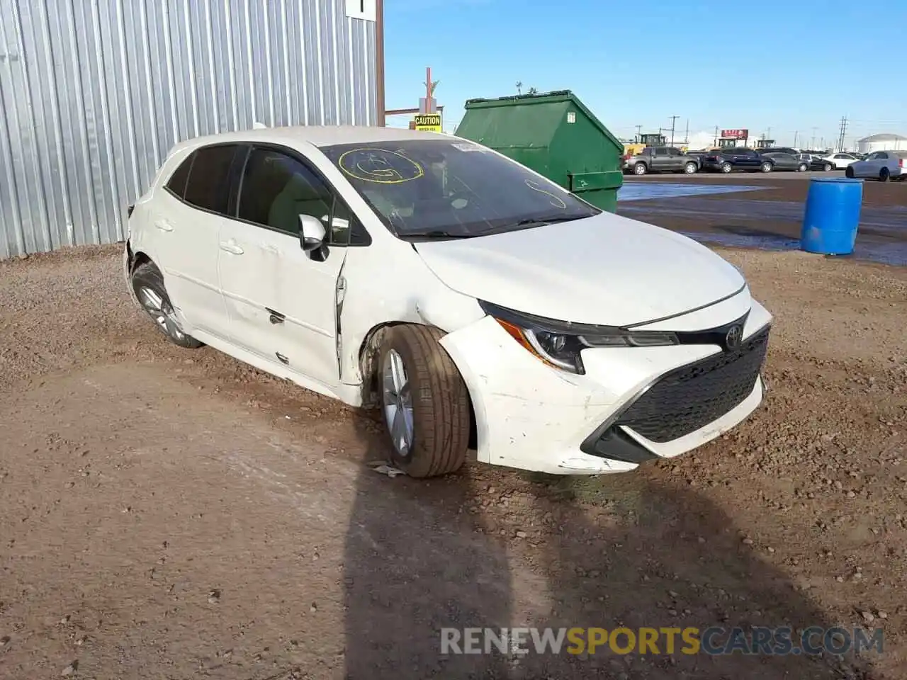 1 Photograph of a damaged car JTNK4RBE7K3000794 TOYOTA COROLLA 2019