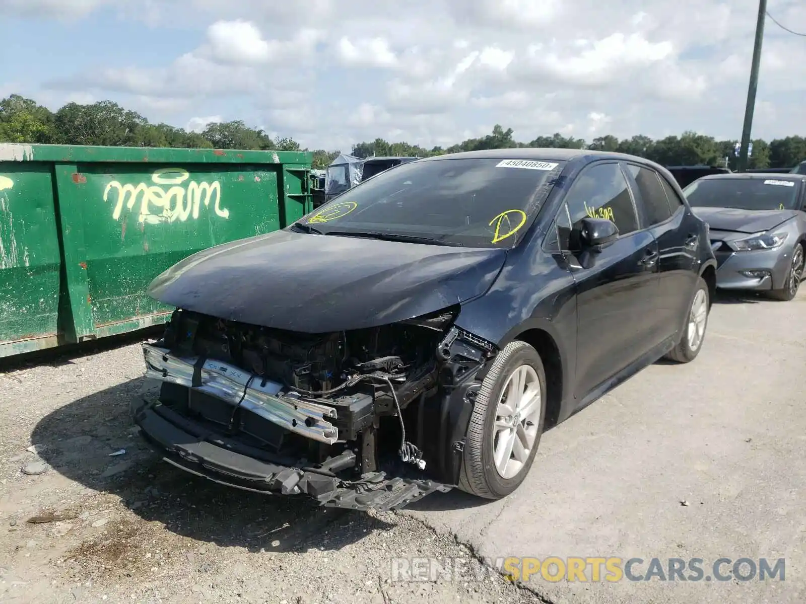 2 Photograph of a damaged car JTNK4RBE7K3003453 TOYOTA COROLLA 2019