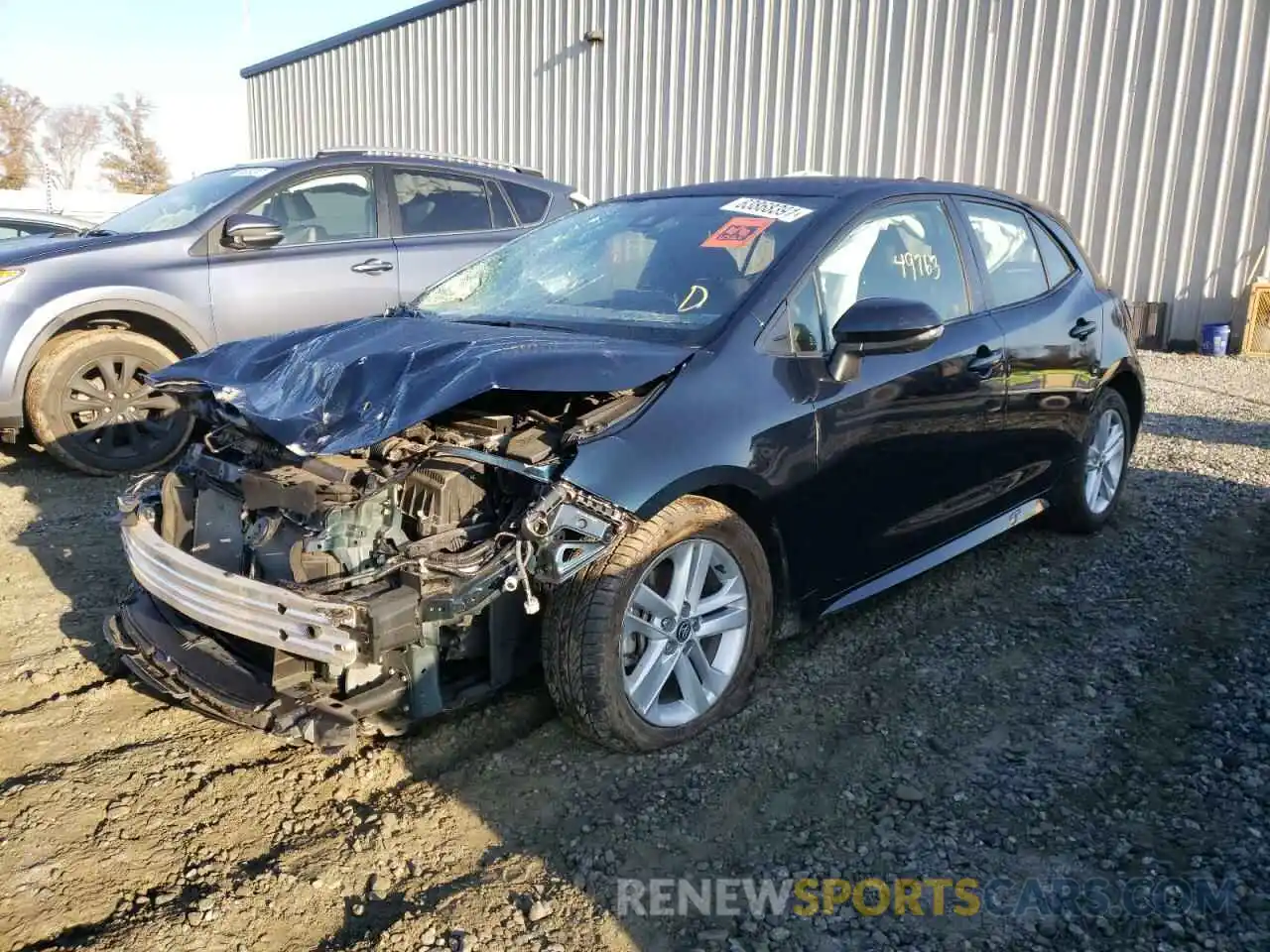 2 Photograph of a damaged car JTNK4RBE7K3004649 TOYOTA COROLLA 2019