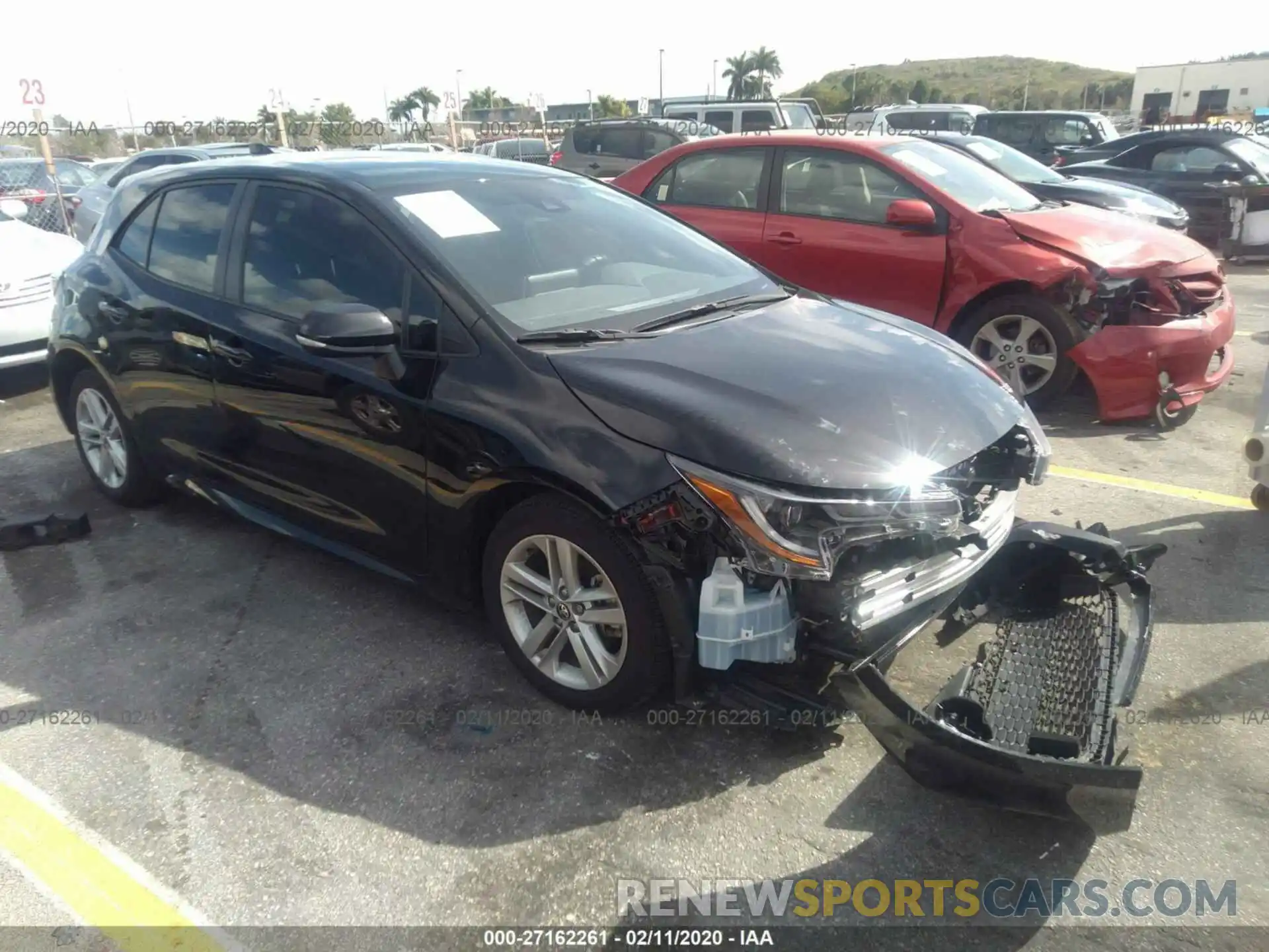 1 Photograph of a damaged car JTNK4RBE7K3005199 TOYOTA COROLLA 2019