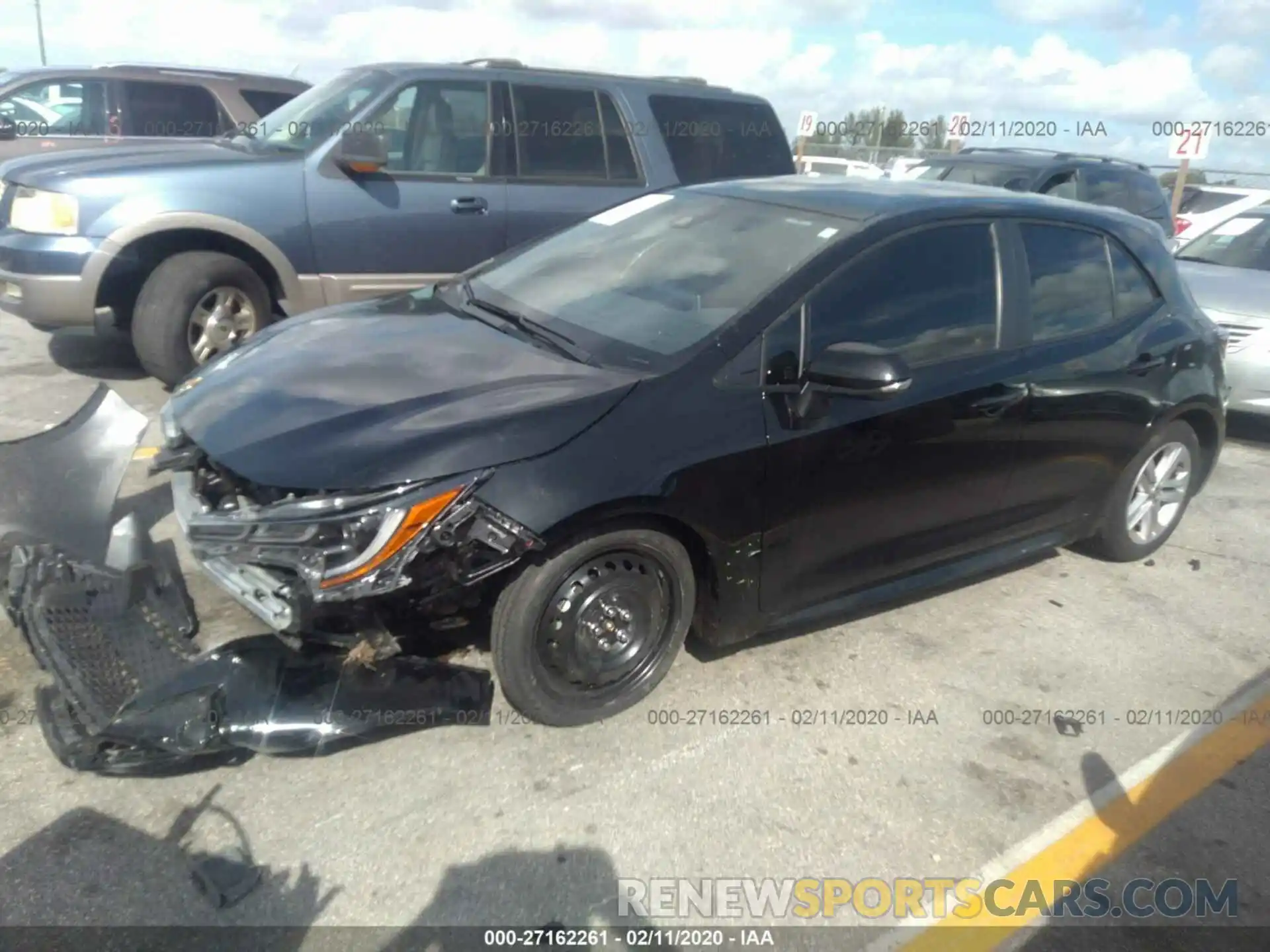 2 Photograph of a damaged car JTNK4RBE7K3005199 TOYOTA COROLLA 2019