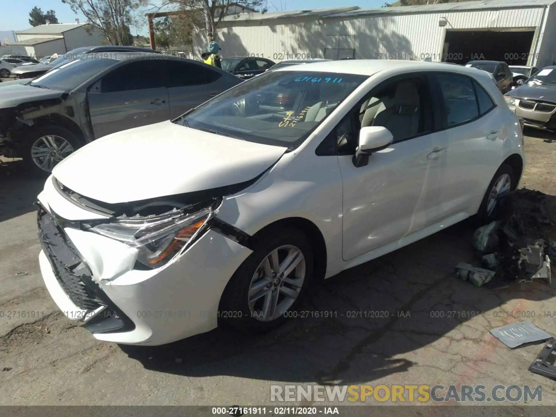 2 Photograph of a damaged car JTNK4RBE7K3006370 TOYOTA COROLLA 2019