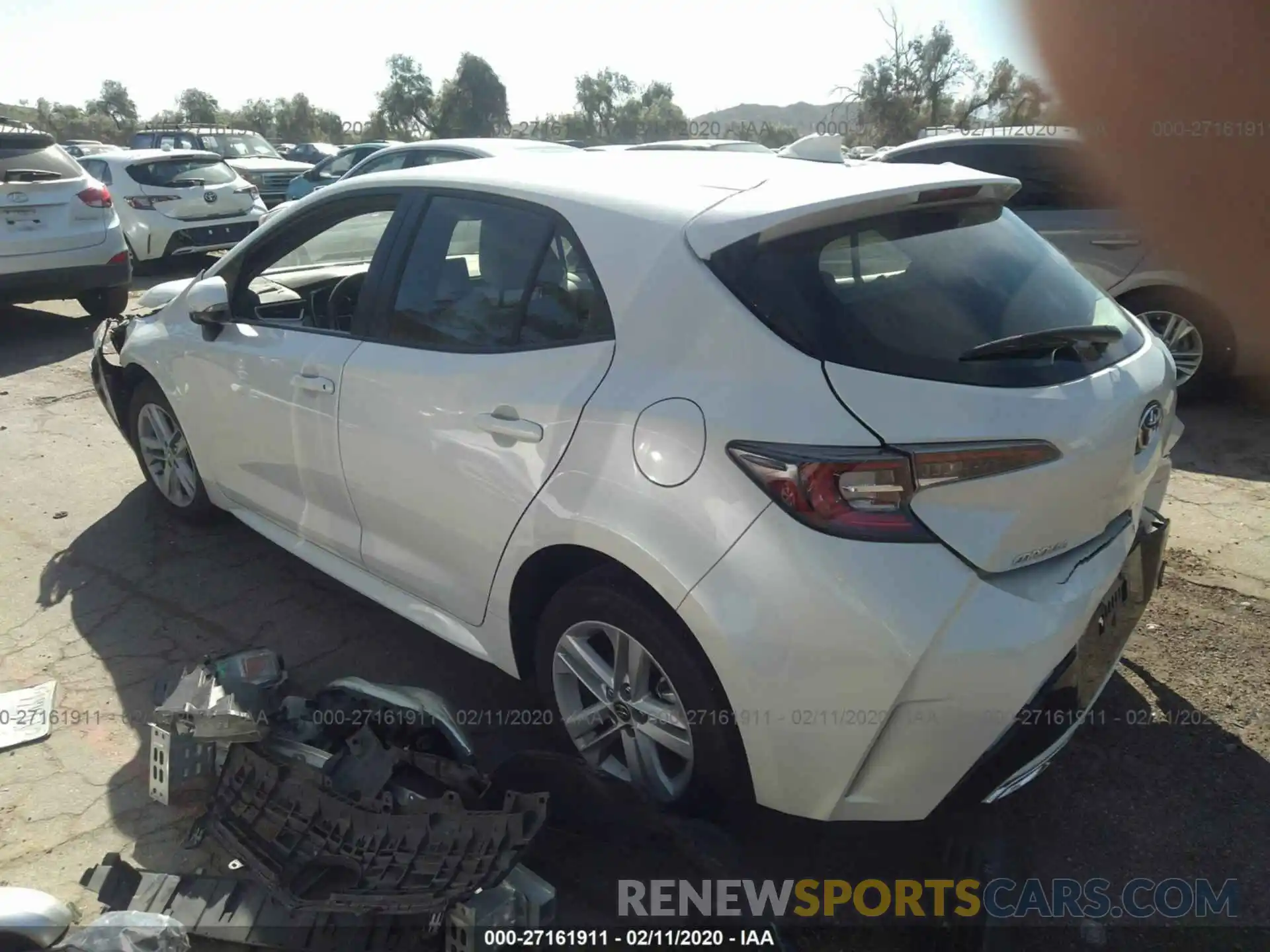 3 Photograph of a damaged car JTNK4RBE7K3006370 TOYOTA COROLLA 2019