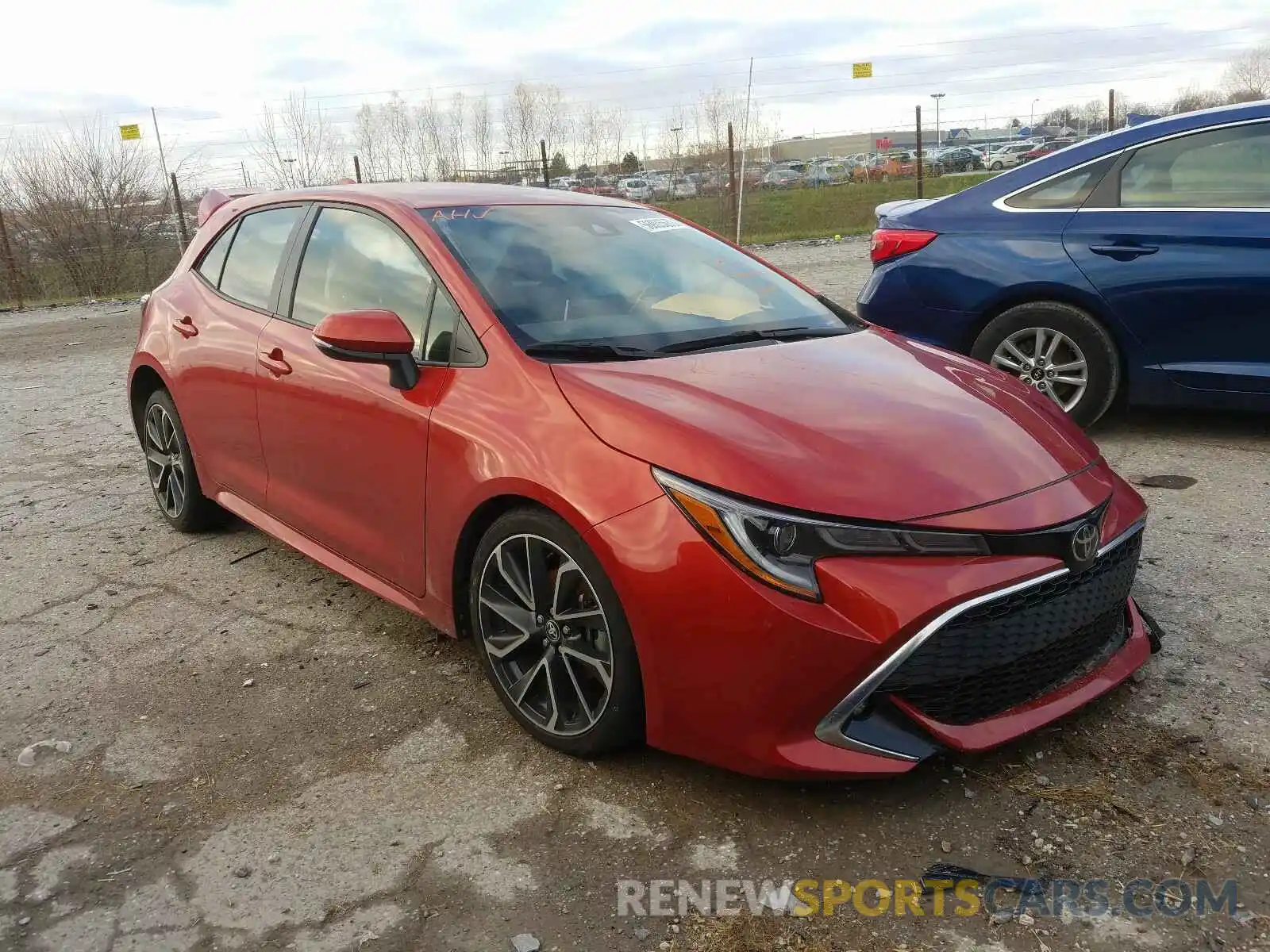 1 Photograph of a damaged car JTNK4RBE7K3010998 TOYOTA COROLLA 2019