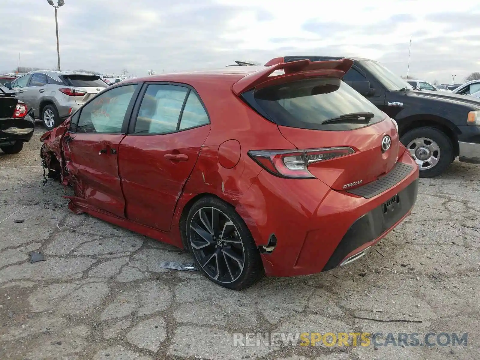 3 Photograph of a damaged car JTNK4RBE7K3010998 TOYOTA COROLLA 2019