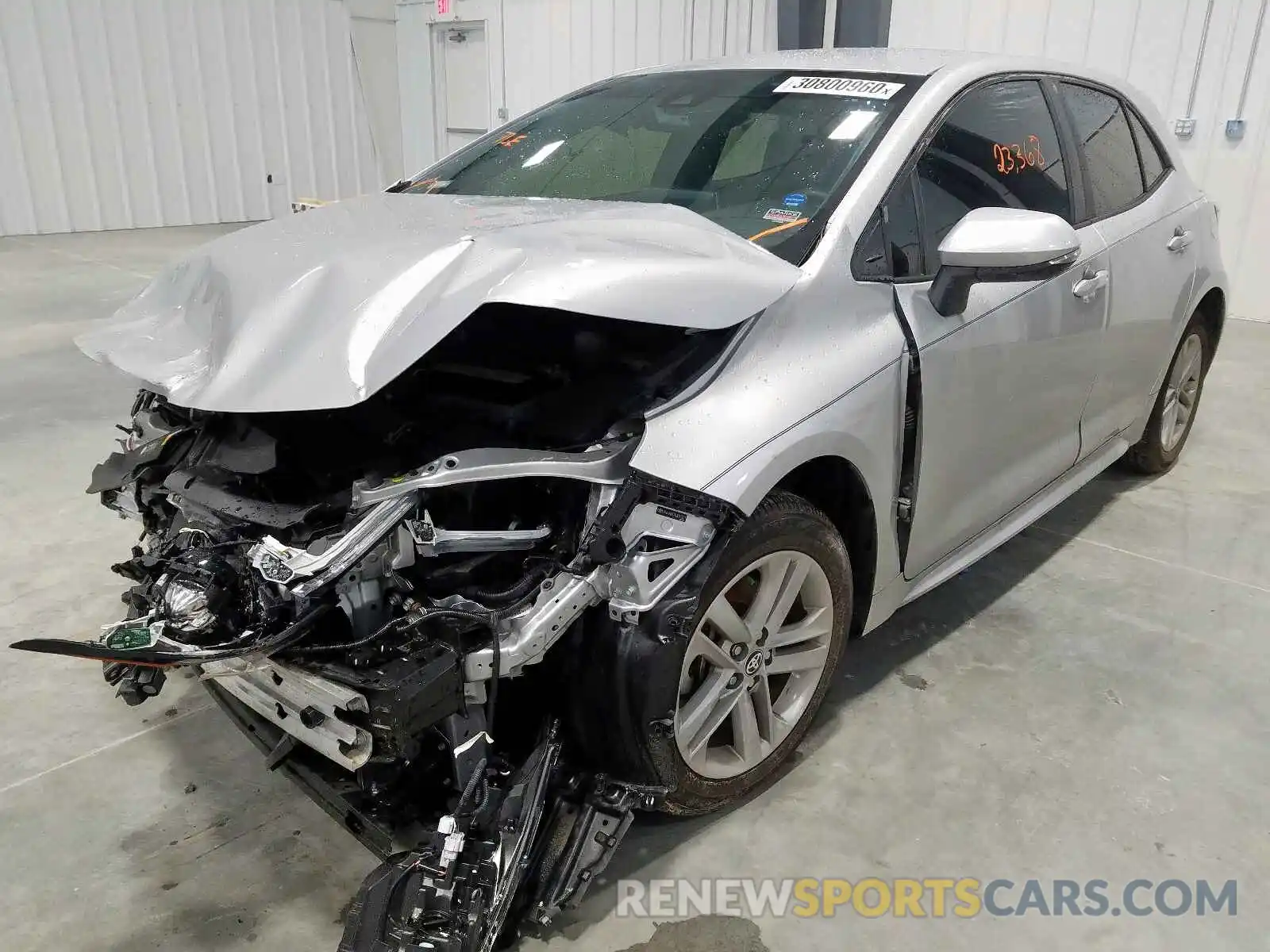 2 Photograph of a damaged car JTNK4RBE7K3011231 TOYOTA COROLLA 2019