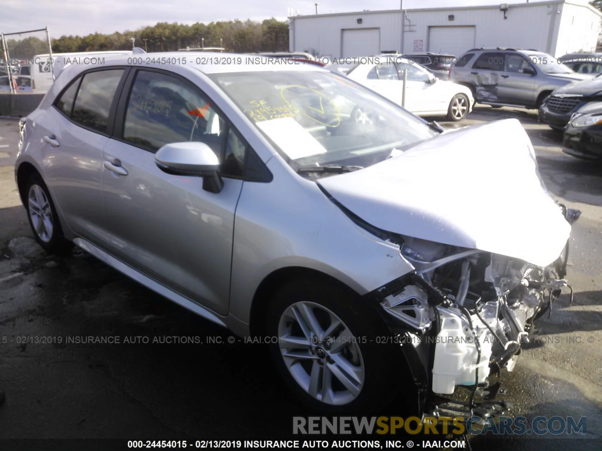 1 Photograph of a damaged car JTNK4RBE7K3013514 TOYOTA COROLLA 2019