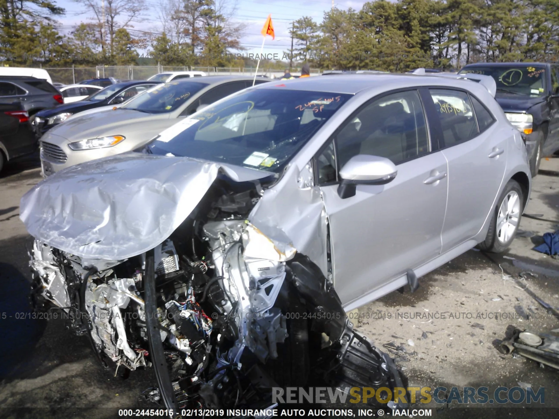 2 Photograph of a damaged car JTNK4RBE7K3013514 TOYOTA COROLLA 2019