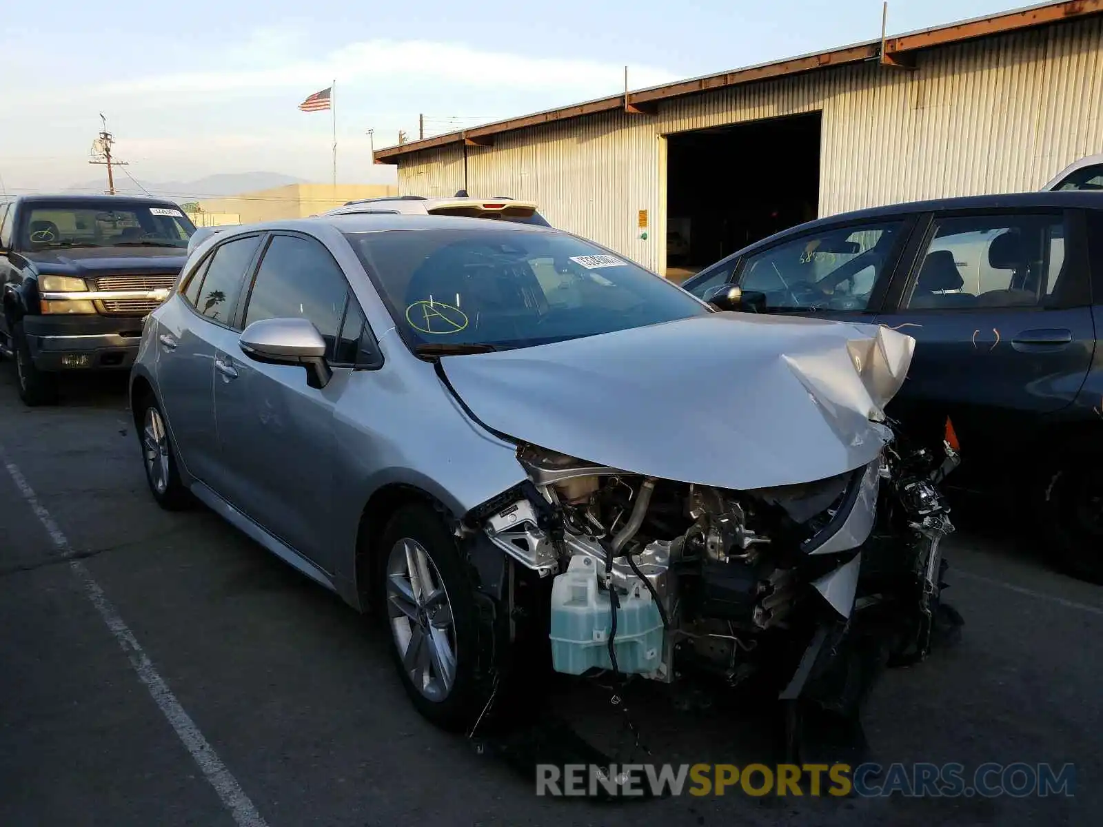 1 Photograph of a damaged car JTNK4RBE7K3014095 TOYOTA COROLLA 2019