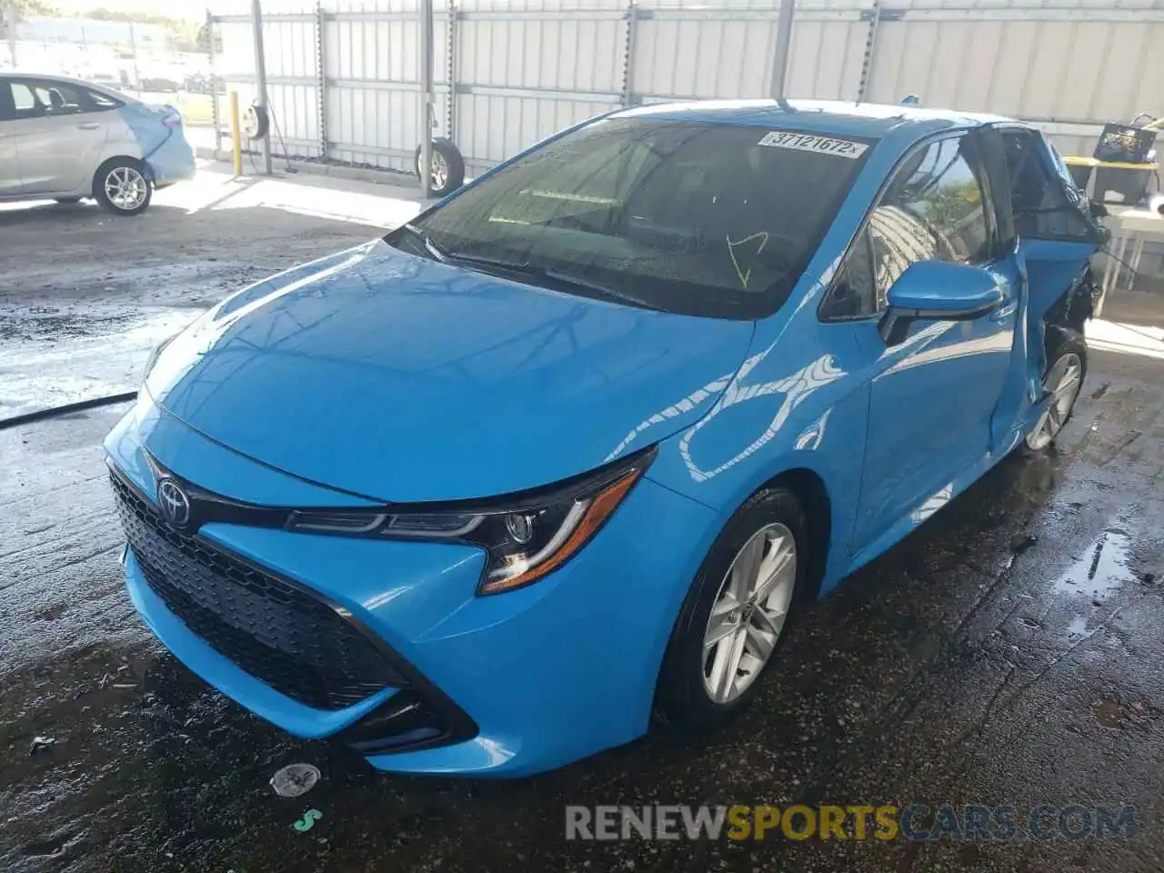 2 Photograph of a damaged car JTNK4RBE7K3015280 TOYOTA COROLLA 2019