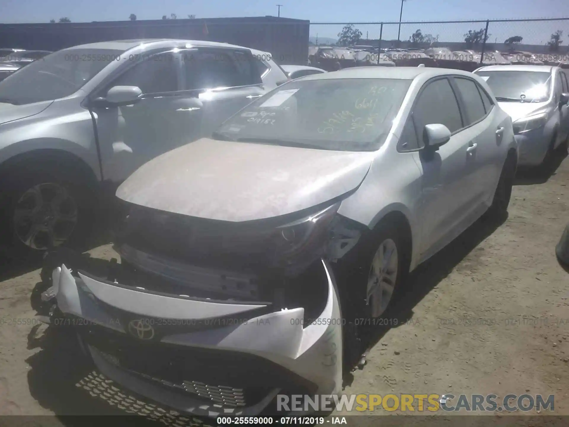 2 Photograph of a damaged car JTNK4RBE7K3019152 TOYOTA COROLLA 2019