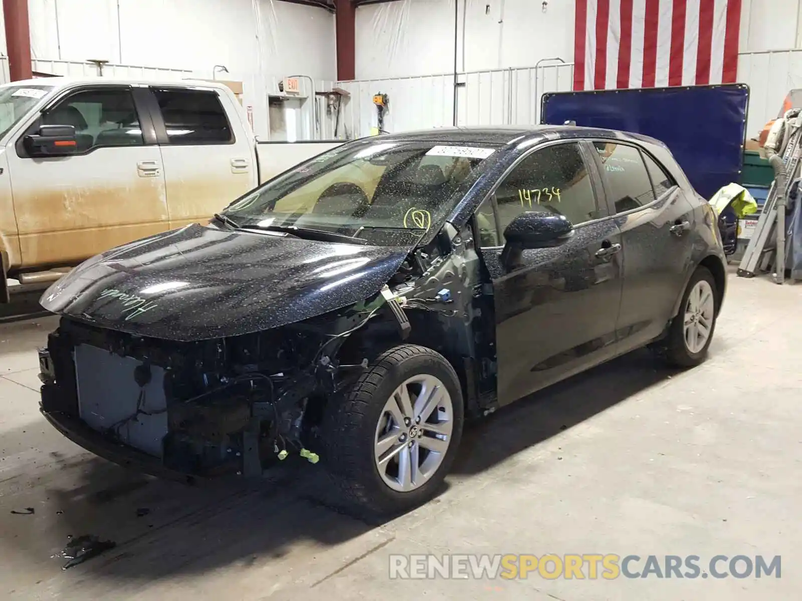 2 Photograph of a damaged car JTNK4RBE7K3019359 TOYOTA COROLLA 2019