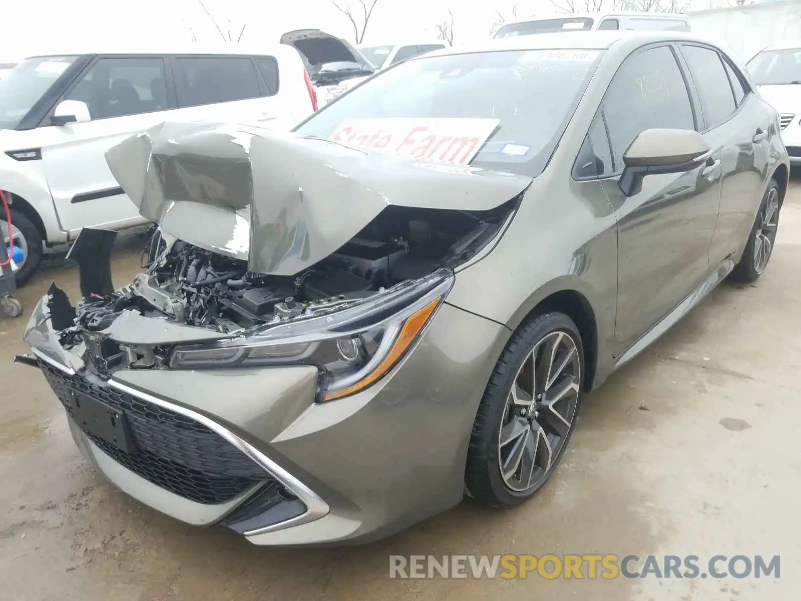 2 Photograph of a damaged car JTNK4RBE7K3019930 TOYOTA COROLLA 2019