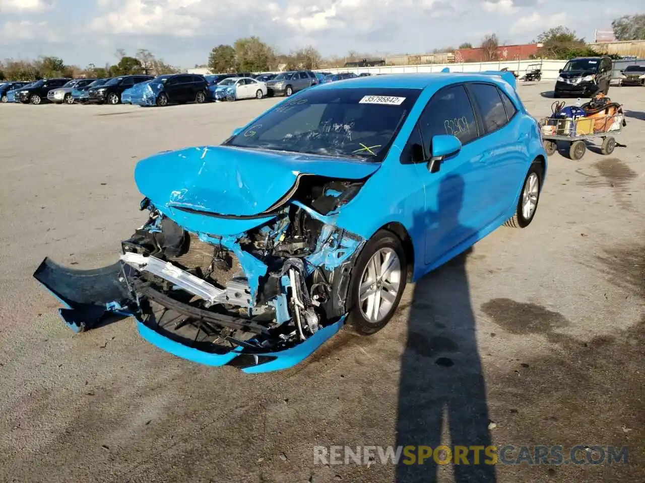 2 Photograph of a damaged car JTNK4RBE7K3020396 TOYOTA COROLLA 2019