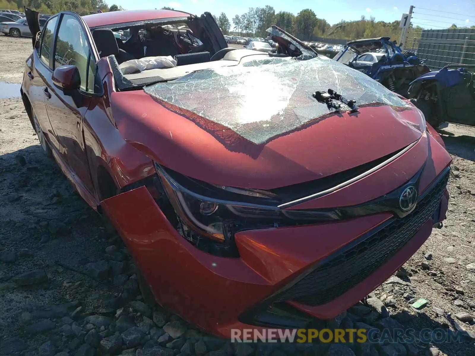 1 Photograph of a damaged car JTNK4RBE7K3021161 TOYOTA COROLLA 2019