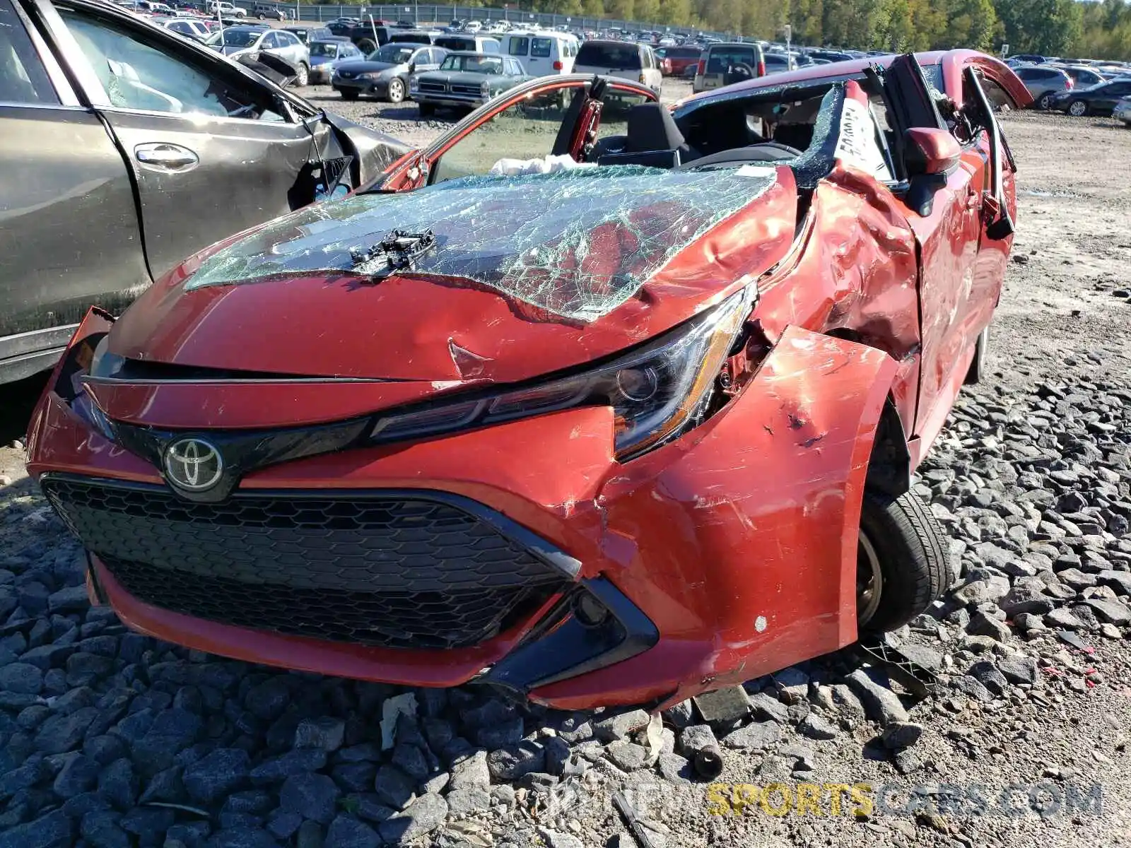 2 Photograph of a damaged car JTNK4RBE7K3021161 TOYOTA COROLLA 2019