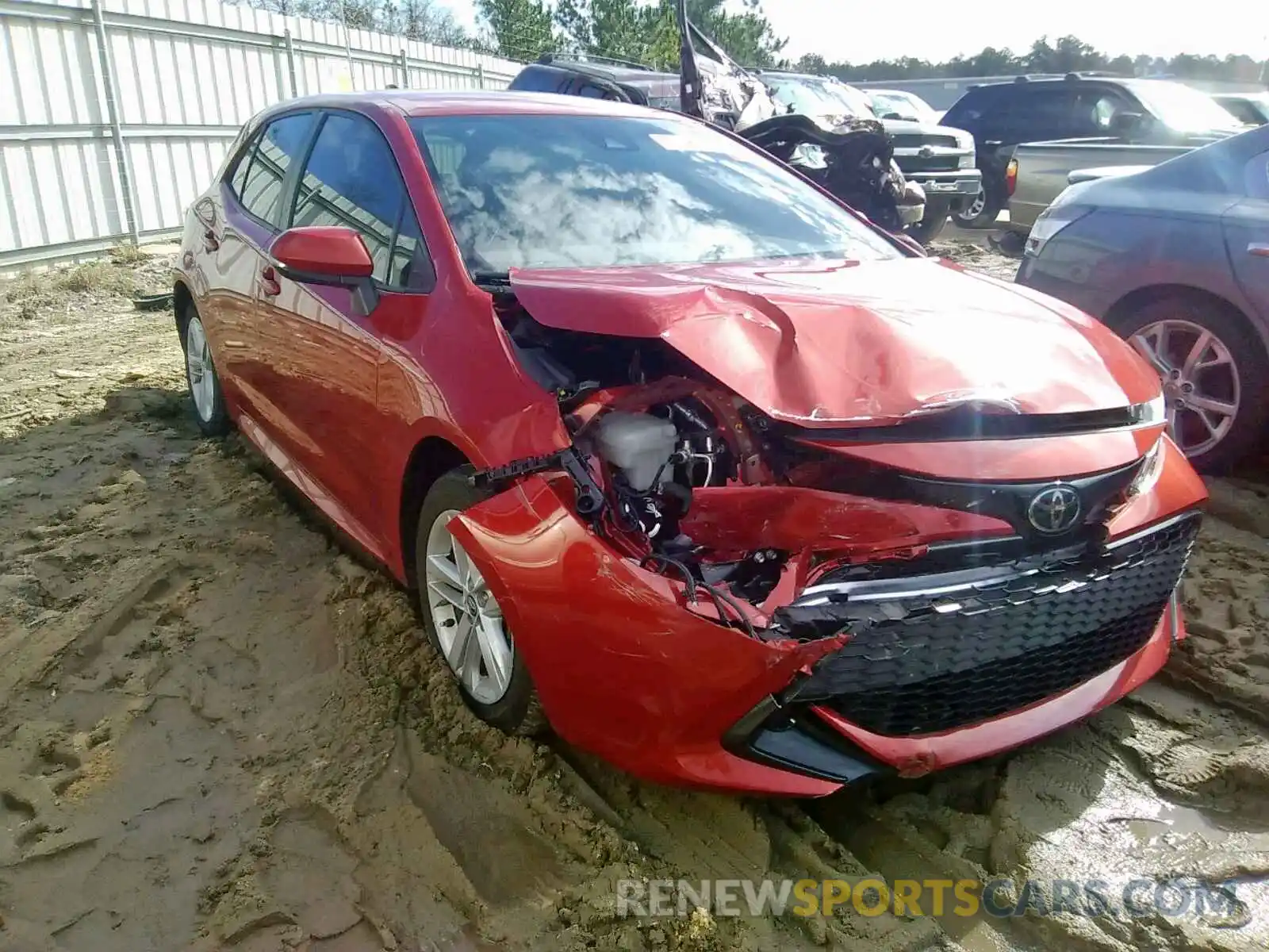 1 Photograph of a damaged car JTNK4RBE7K3021600 TOYOTA COROLLA 2019