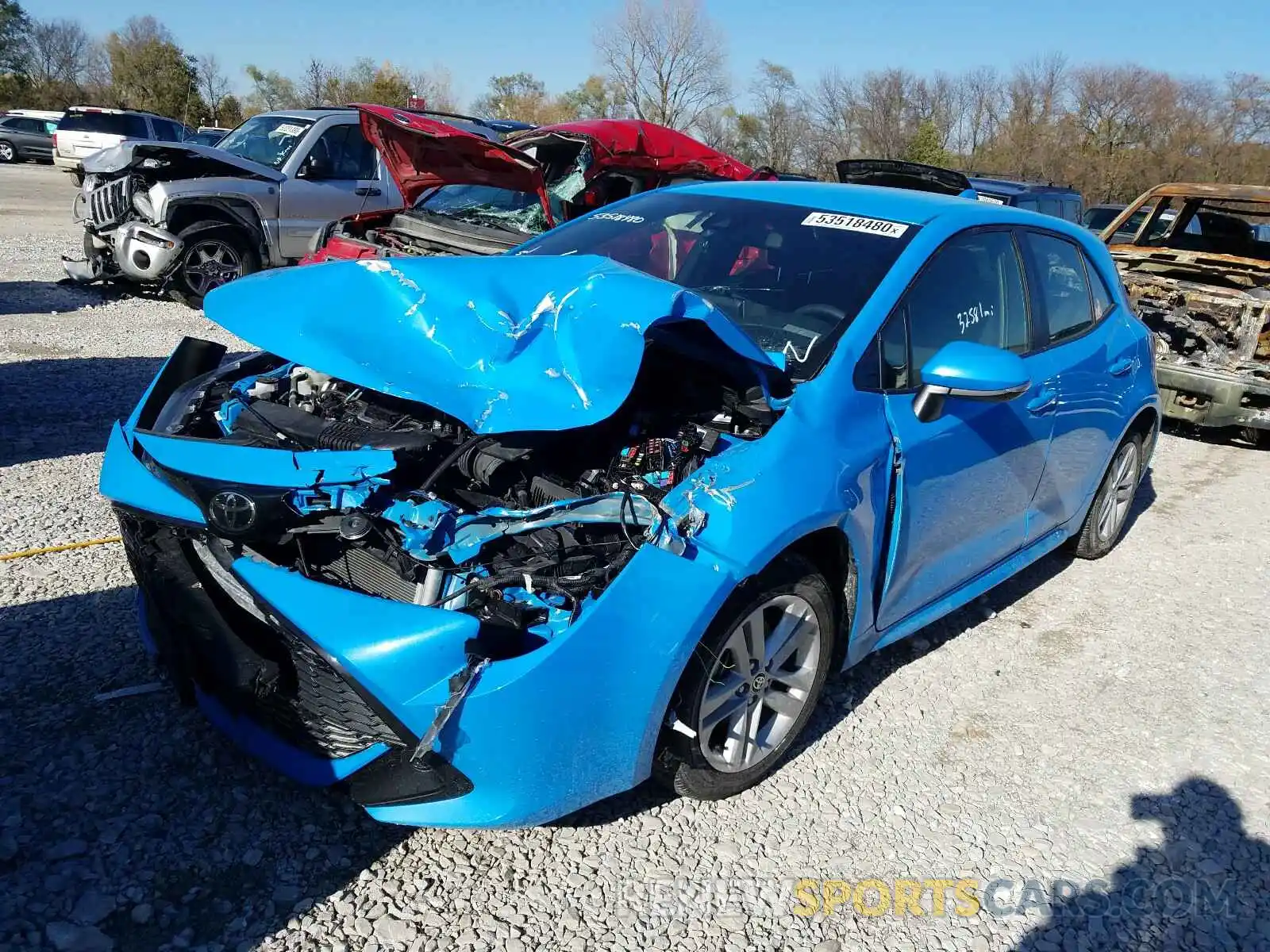 2 Photograph of a damaged car JTNK4RBE7K3023878 TOYOTA COROLLA 2019