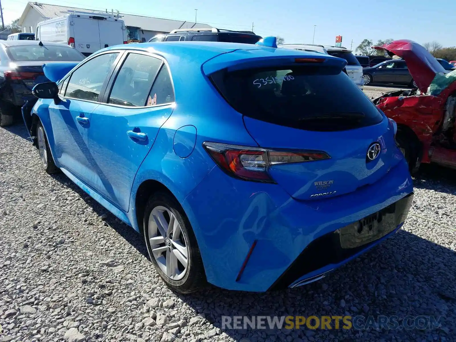 3 Photograph of a damaged car JTNK4RBE7K3023878 TOYOTA COROLLA 2019