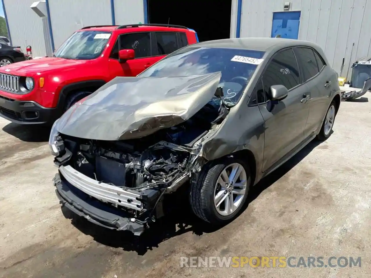 2 Photograph of a damaged car JTNK4RBE7K3026344 TOYOTA COROLLA 2019