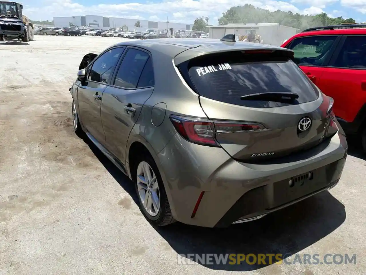 3 Photograph of a damaged car JTNK4RBE7K3026344 TOYOTA COROLLA 2019