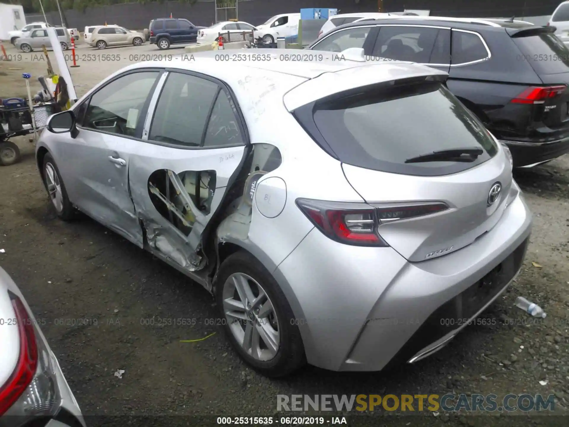 3 Photograph of a damaged car JTNK4RBE7K3026649 TOYOTA COROLLA 2019