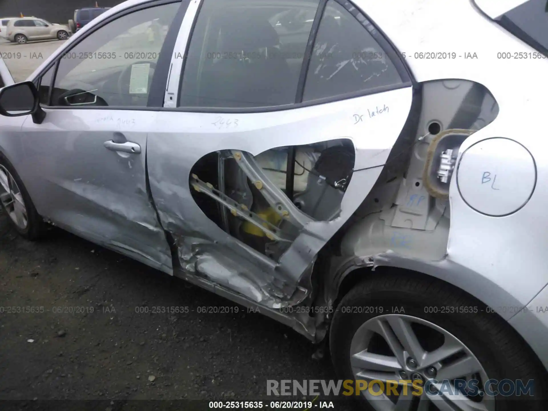 6 Photograph of a damaged car JTNK4RBE7K3026649 TOYOTA COROLLA 2019