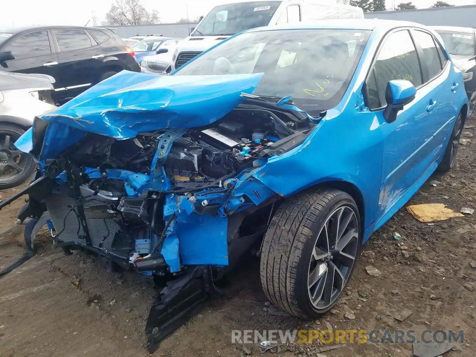 2 Photograph of a damaged car JTNK4RBE7K3027753 TOYOTA COROLLA 2019