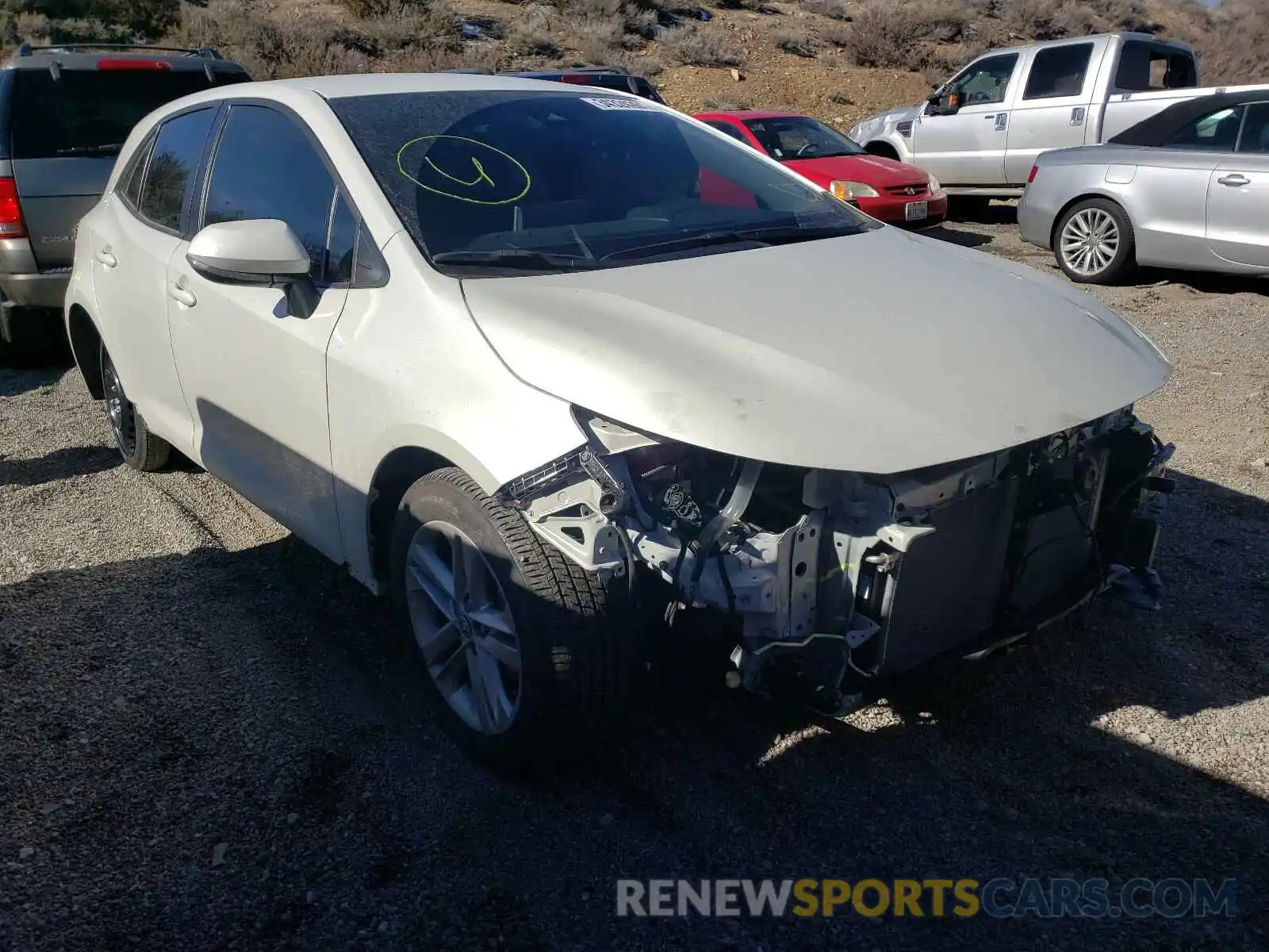 1 Photograph of a damaged car JTNK4RBE7K3028630 TOYOTA COROLLA 2019