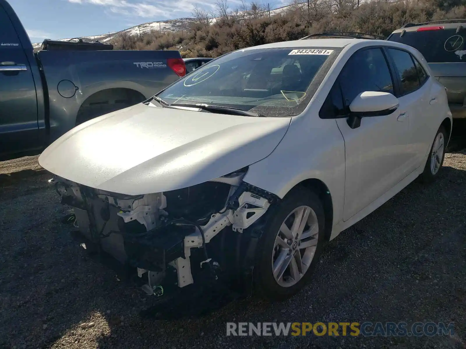 2 Photograph of a damaged car JTNK4RBE7K3028630 TOYOTA COROLLA 2019