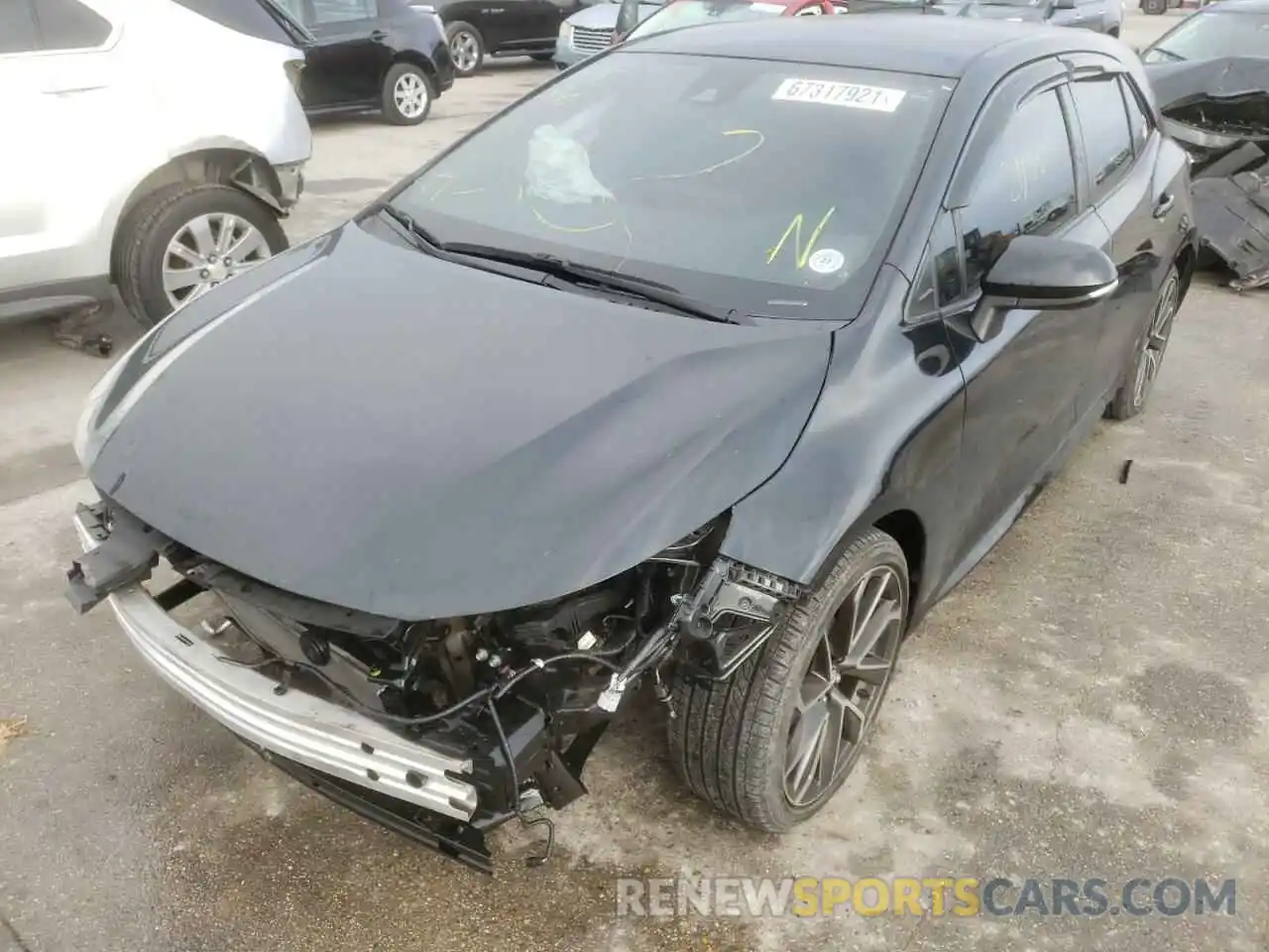 2 Photograph of a damaged car JTNK4RBE7K3030099 TOYOTA COROLLA 2019