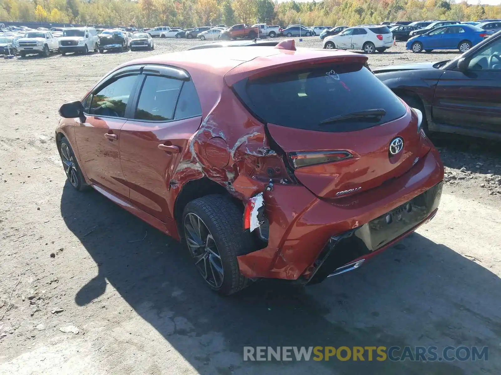 3 Photograph of a damaged car JTNK4RBE7K3032015 TOYOTA COROLLA 2019