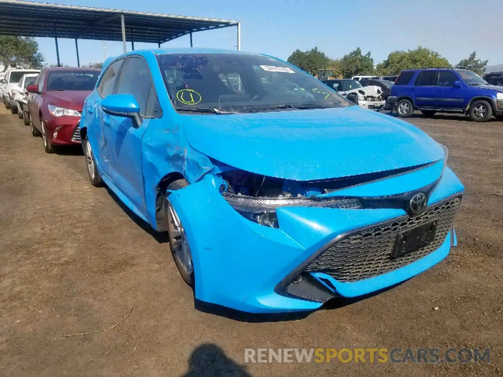 1 Photograph of a damaged car JTNK4RBE7K3034198 TOYOTA COROLLA 2019