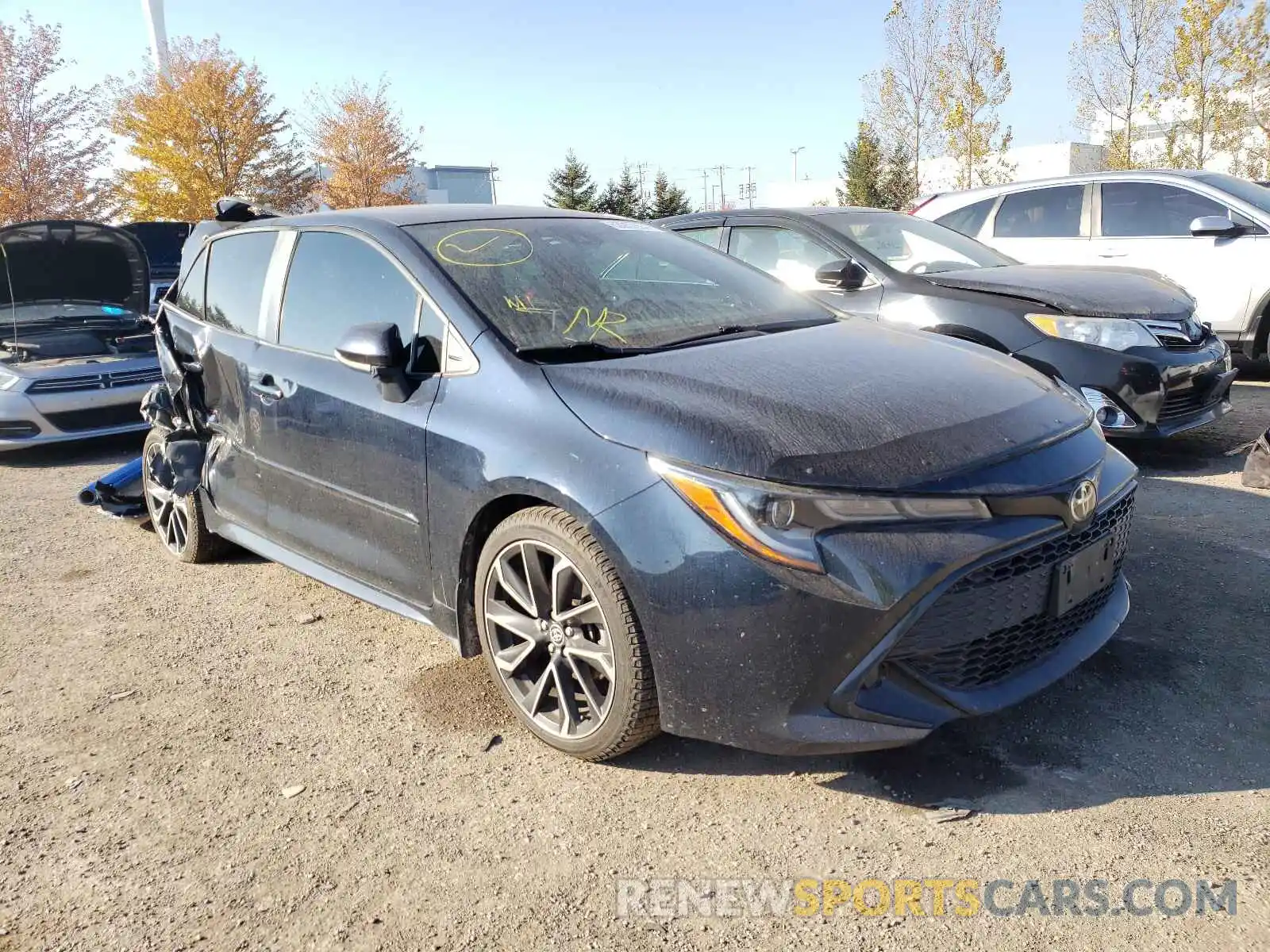 1 Photograph of a damaged car JTNK4RBE7K3034413 TOYOTA COROLLA 2019