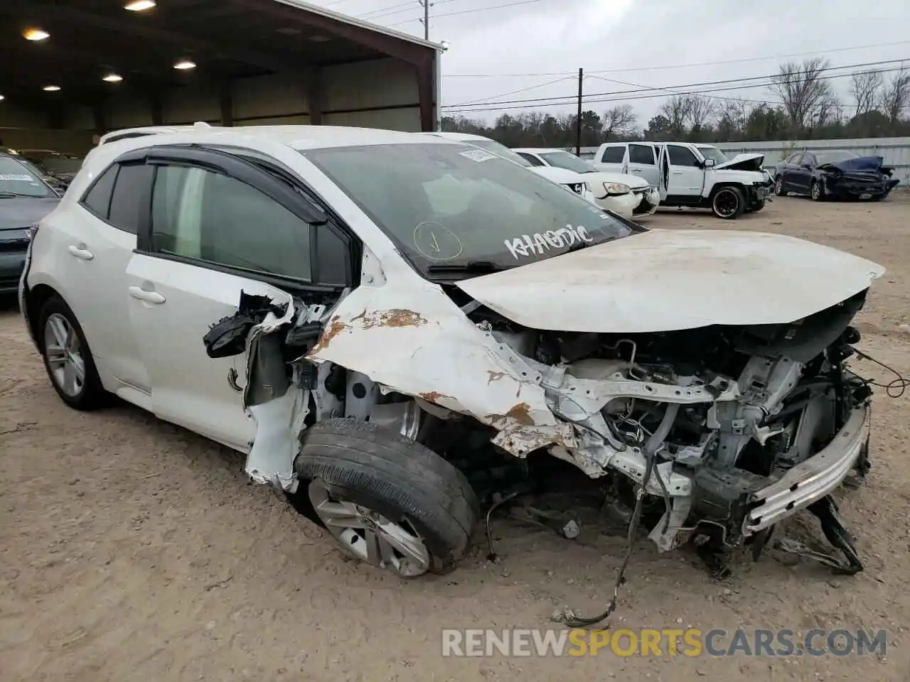 1 Photograph of a damaged car JTNK4RBE7K3036033 TOYOTA COROLLA 2019